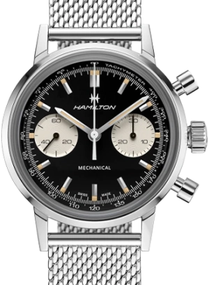 American Classic Intra-Matic Chronograph H Black - Bracelet Ref. H38429130