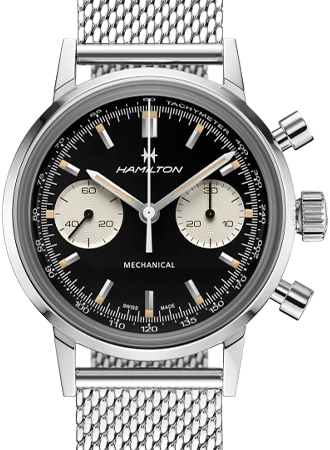 American Classic Intra-Matic Chronograph H Black - Bracelet Ref. H38429130