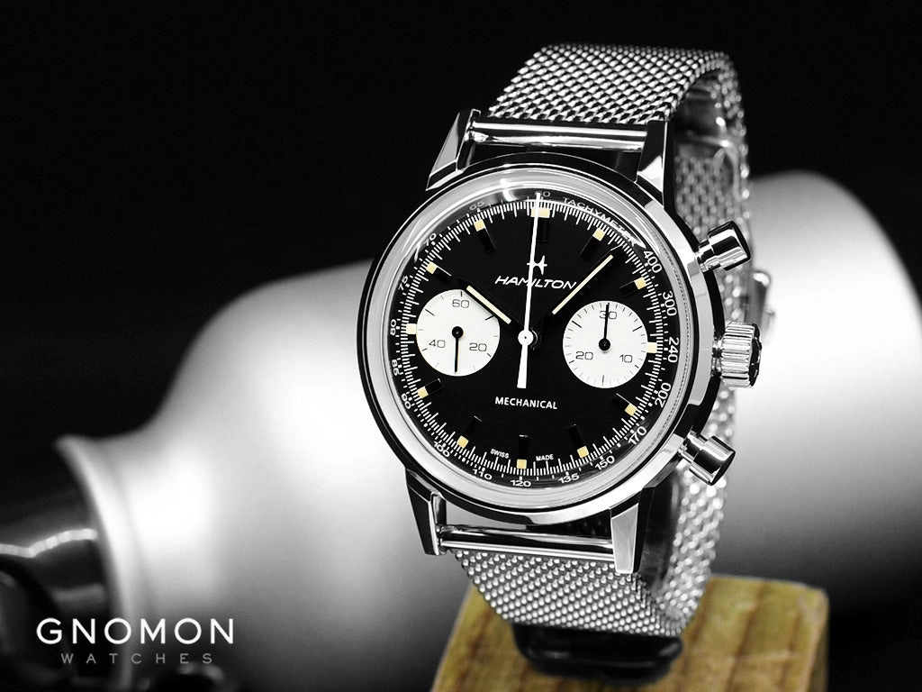 American Classic Intra-Matic Chronograph H Black - Bracelet Ref. H38429130