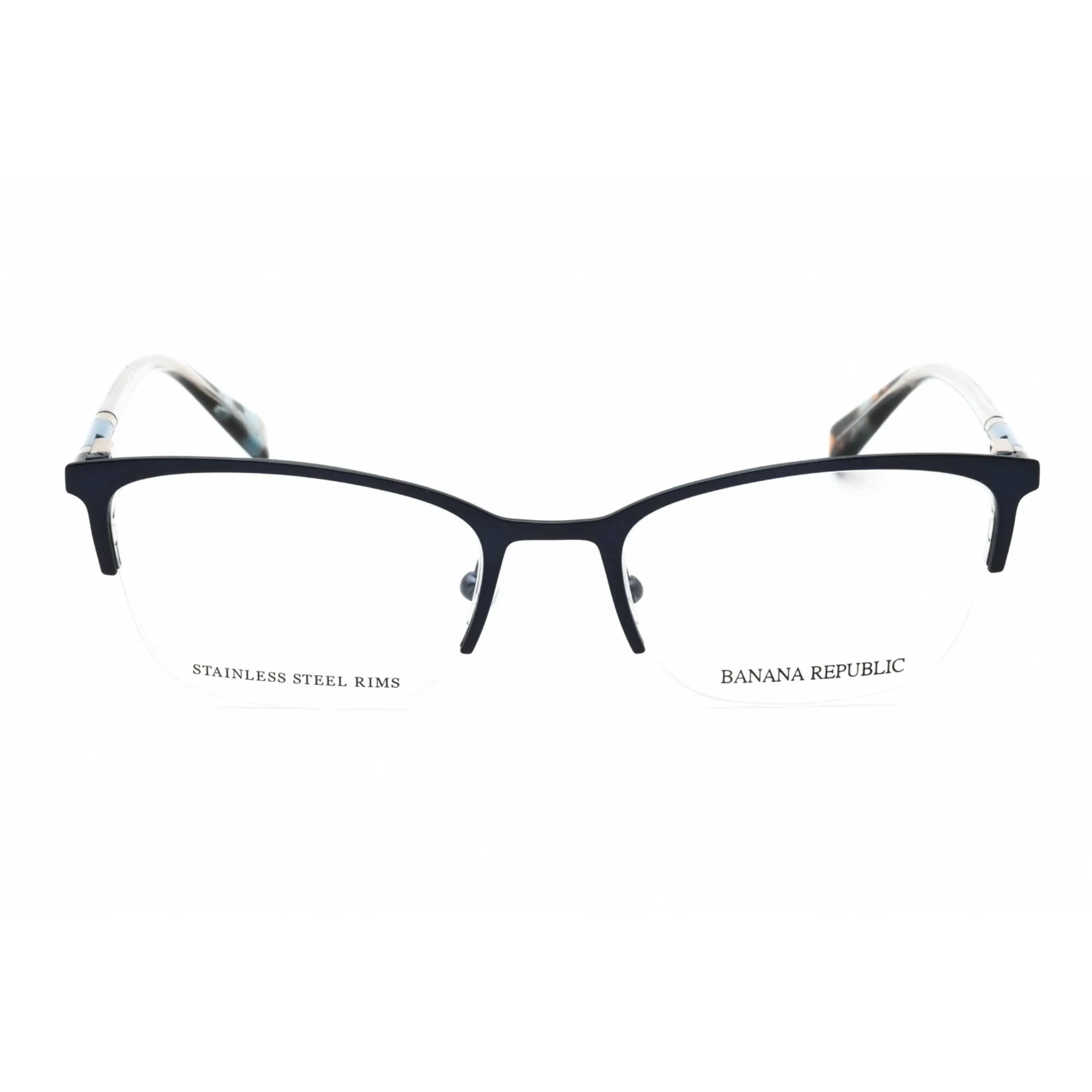Banana Republic Women's Eyeglasses - 52mm Blue Cat Eye Half Rim Frame | BR 226 0PJP 00