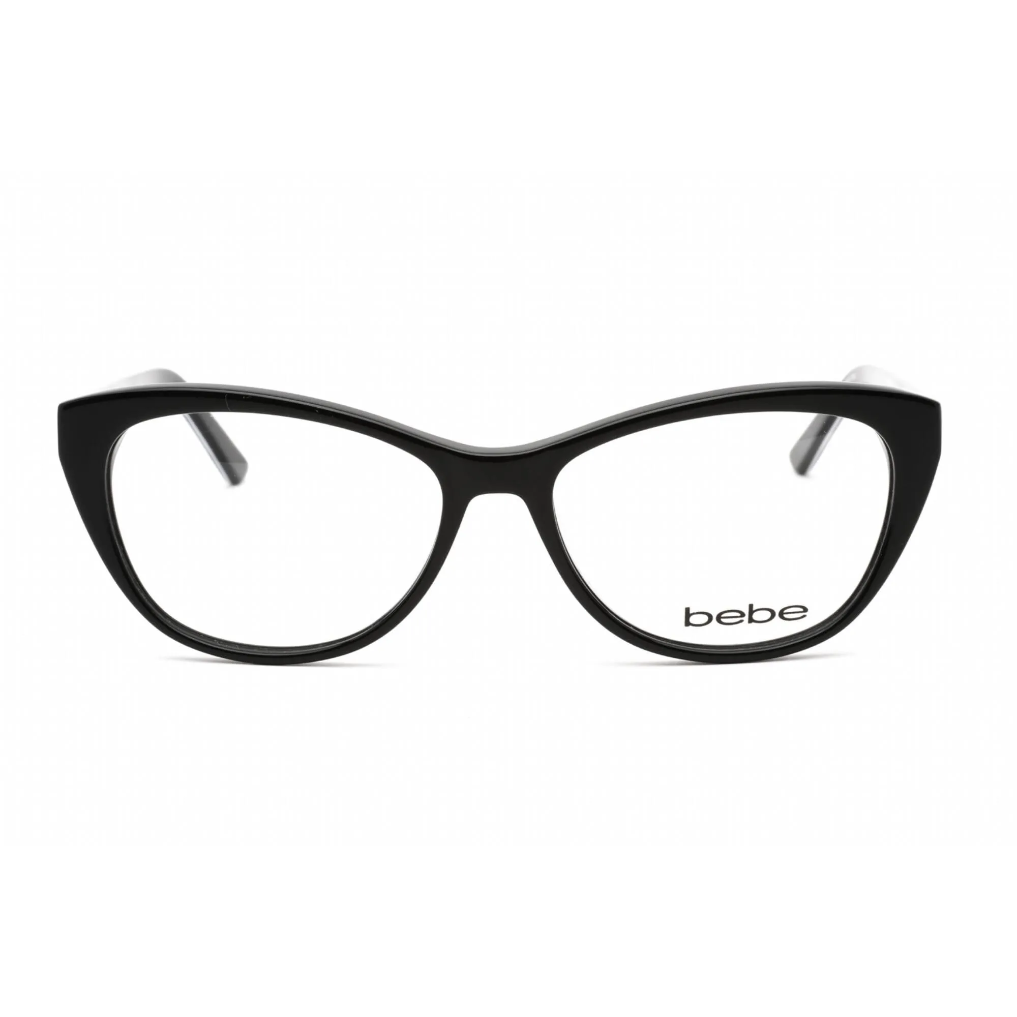 Bebe Women's Eyeglasses - Black Rectangular Shape Plastic Frame Clear Lens | BB5156 001