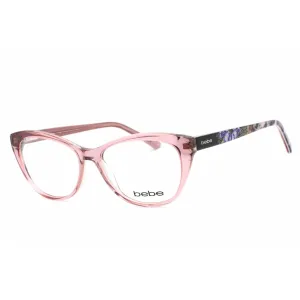 Bebe Women's Eyeglasses - Plum Full Rim Cat Eye Fixed Nose Pads Frame | BB5156 505
