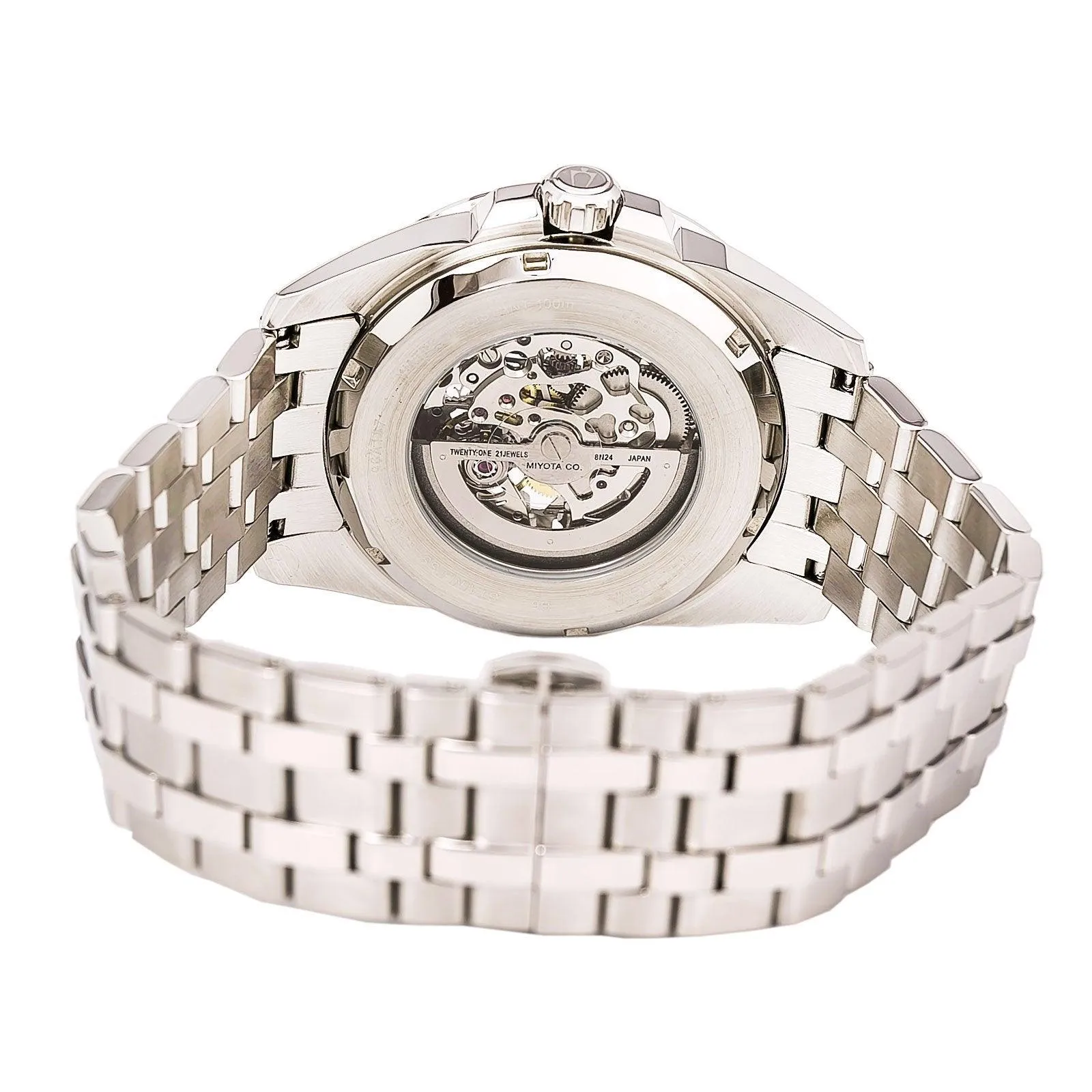 Bulova 96A187 Men's Automatic Silver Skeleton Dial Stainless Steel Bracelet Watch