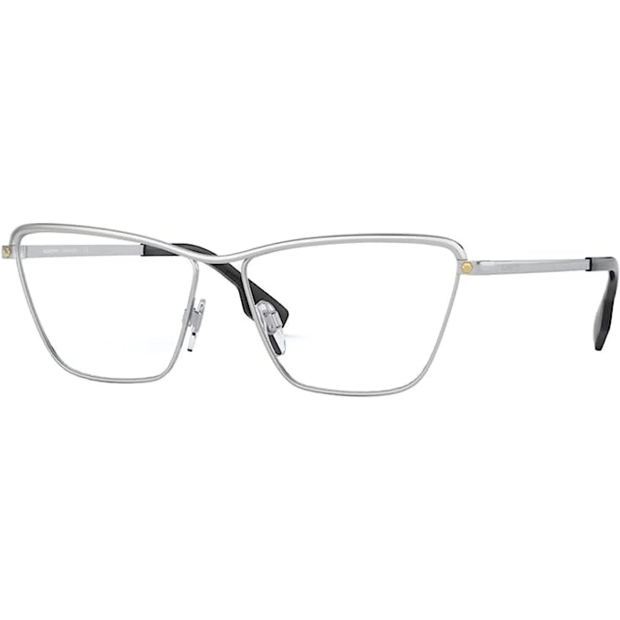 Burberry Women's Eyeglasses - Silver Metal Cat Eye Frame | BURBERRY 0BE1343 1303