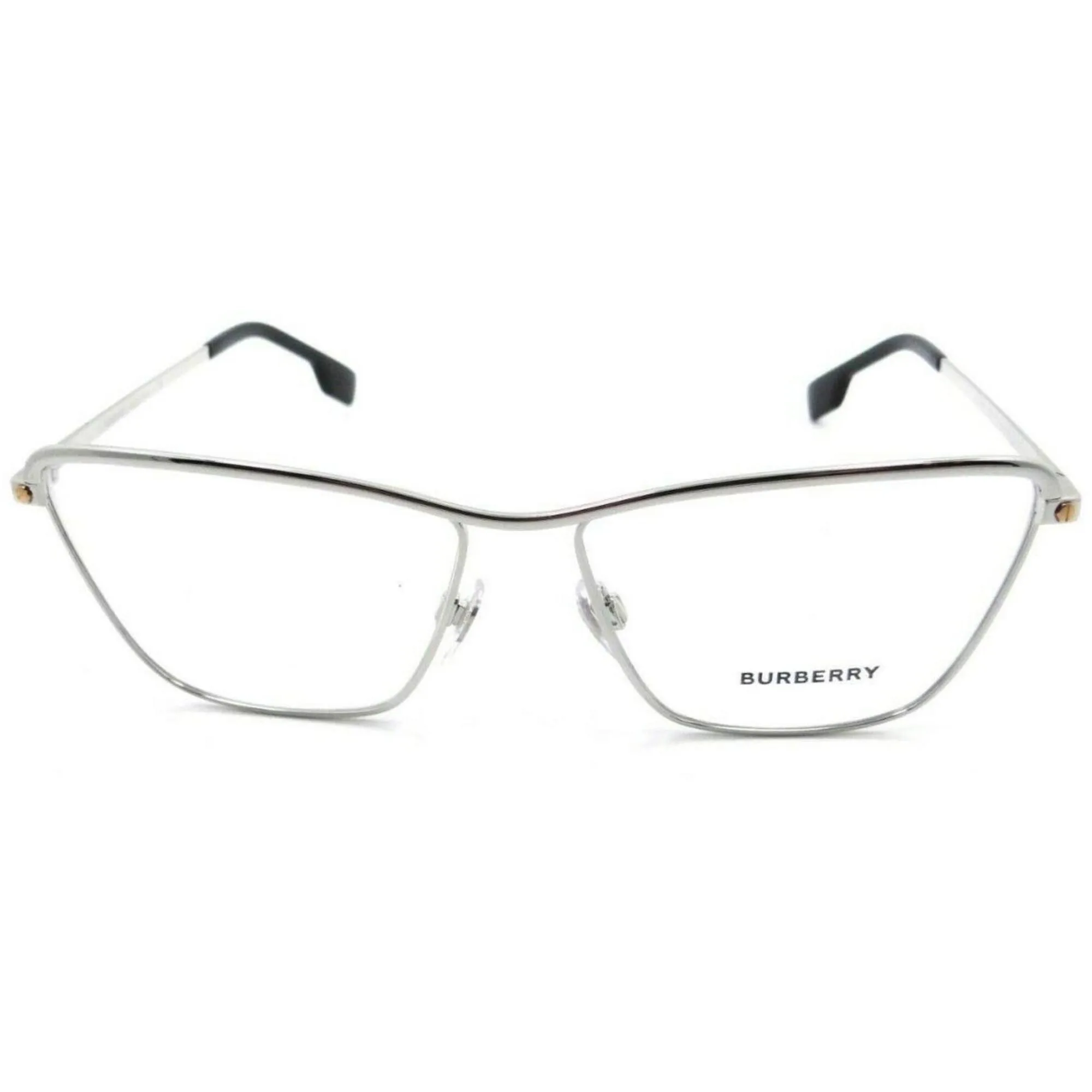 Burberry Women's Eyeglasses - Silver Metal Cat Eye Frame | BURBERRY 0BE1343 1303