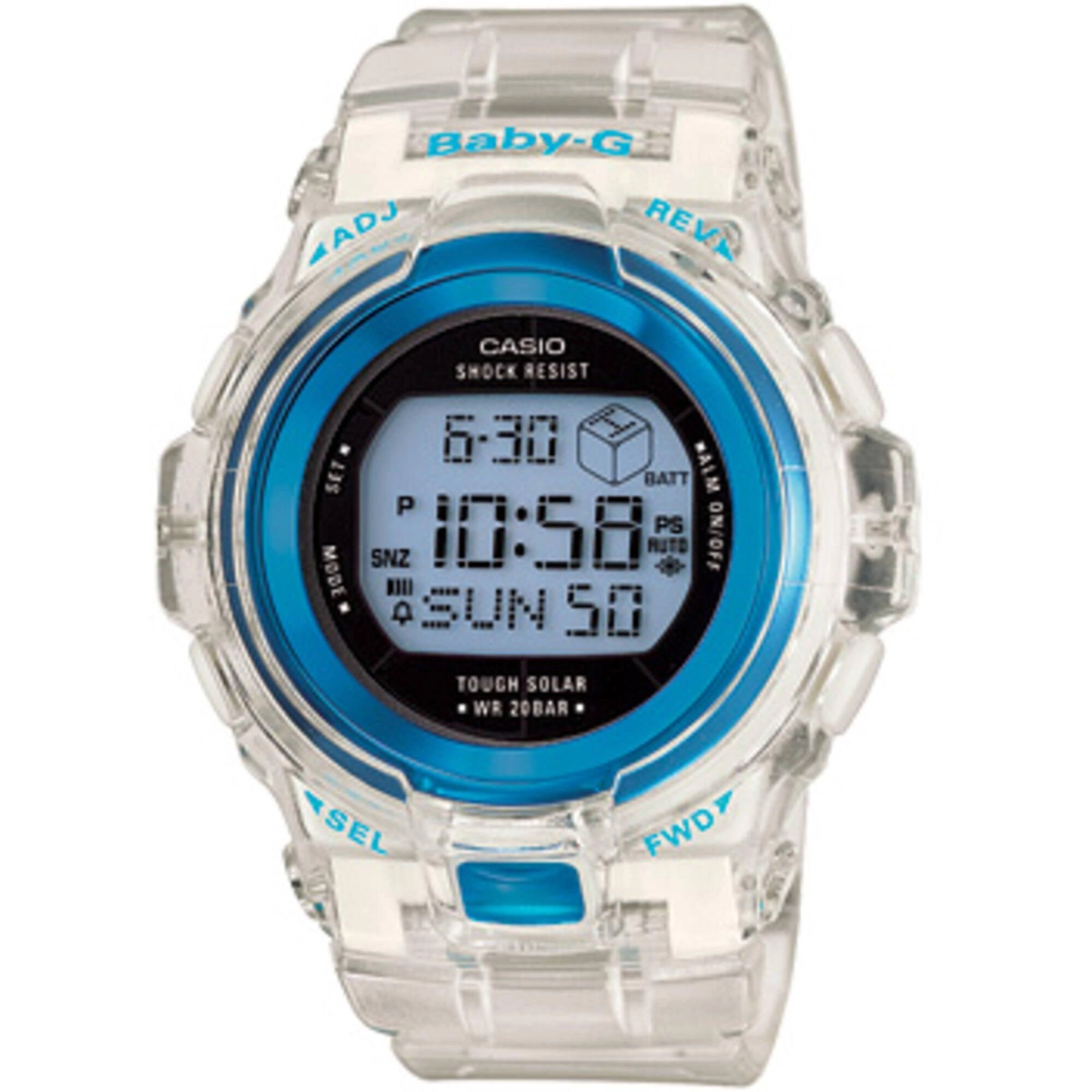 Casio Women's Watch - Baby-G Tough Solar Black and Grey Dial Digital | BGR-300EB-7