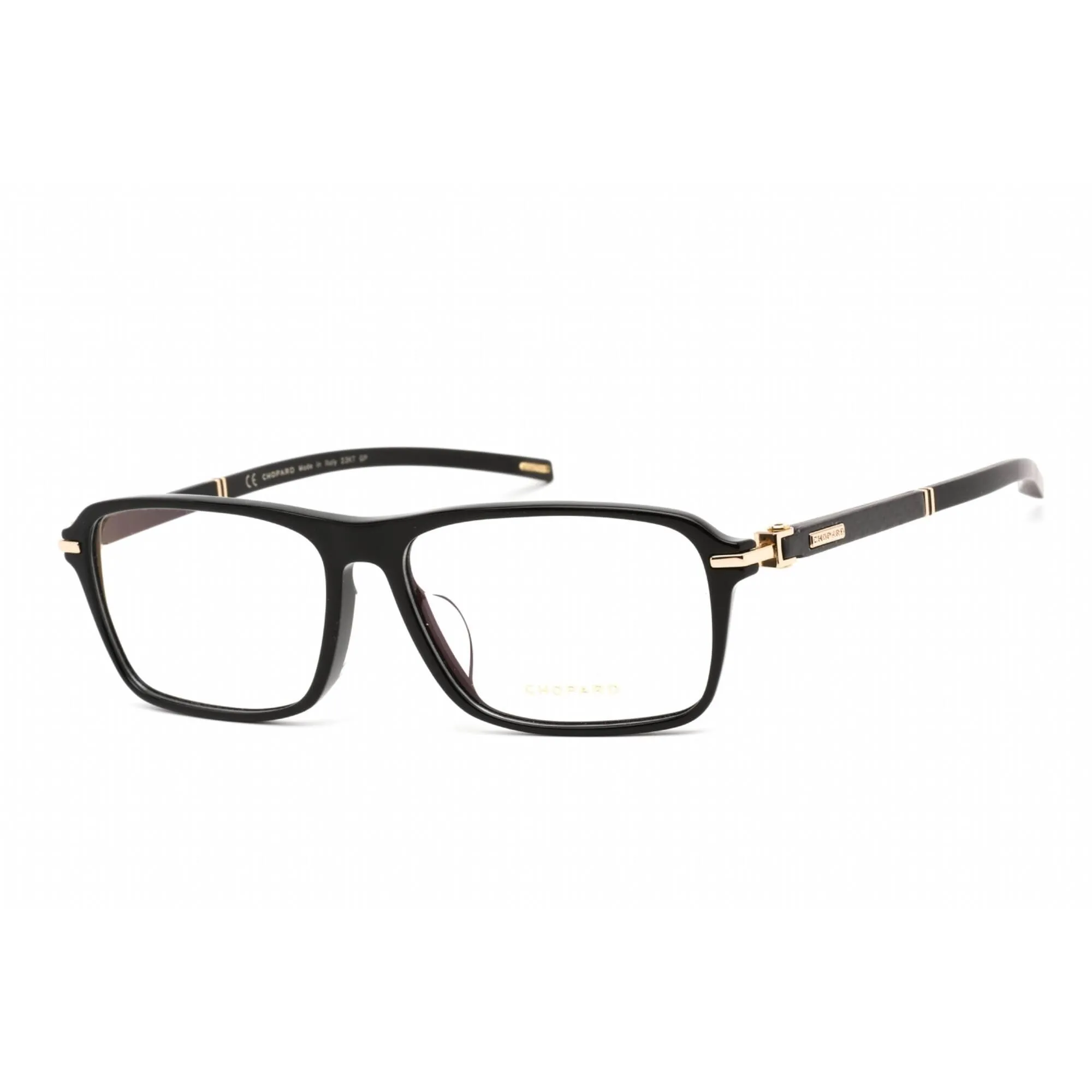 Chopard Women's Eyeglasses - Clear Lens Black Metal Rectangular Frame | VCH310G 0700