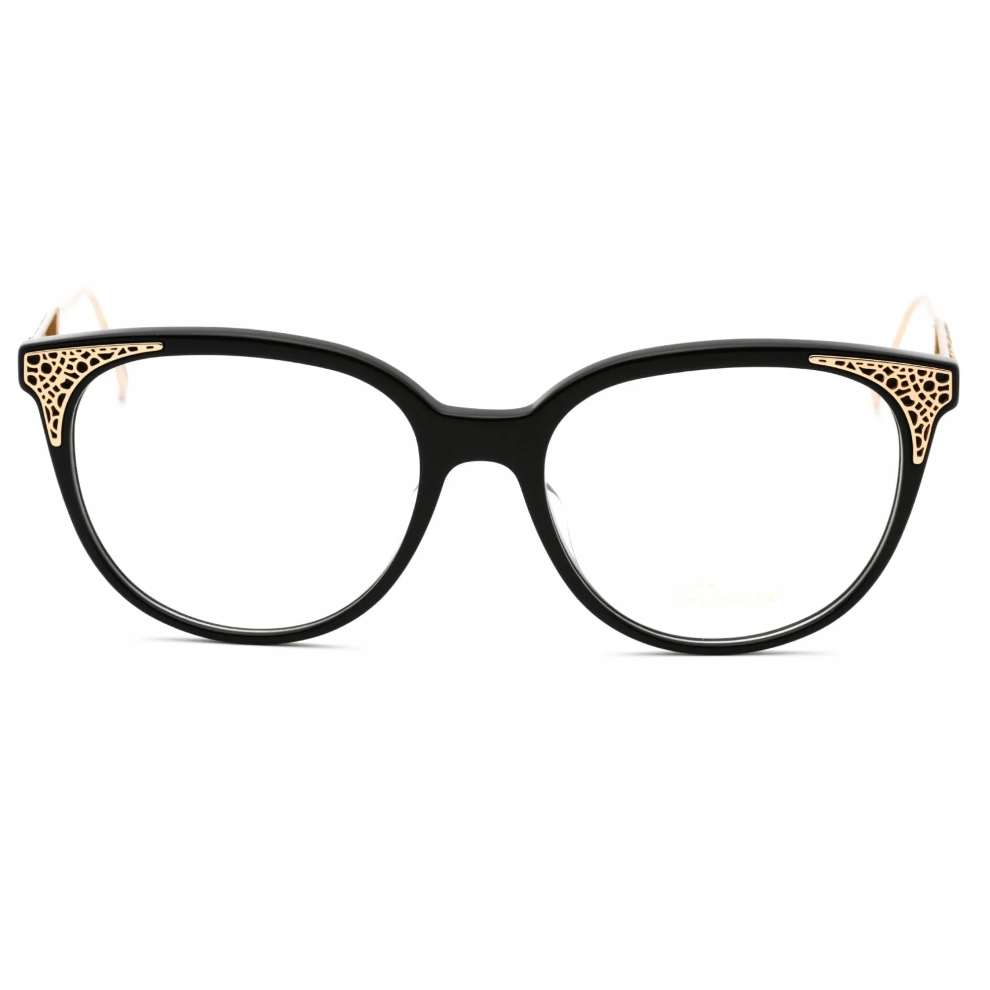 Chopard Women's Eyeglasses - Shiny Black Plastic Cat Eye Full Rim Frame | VCH253 0700