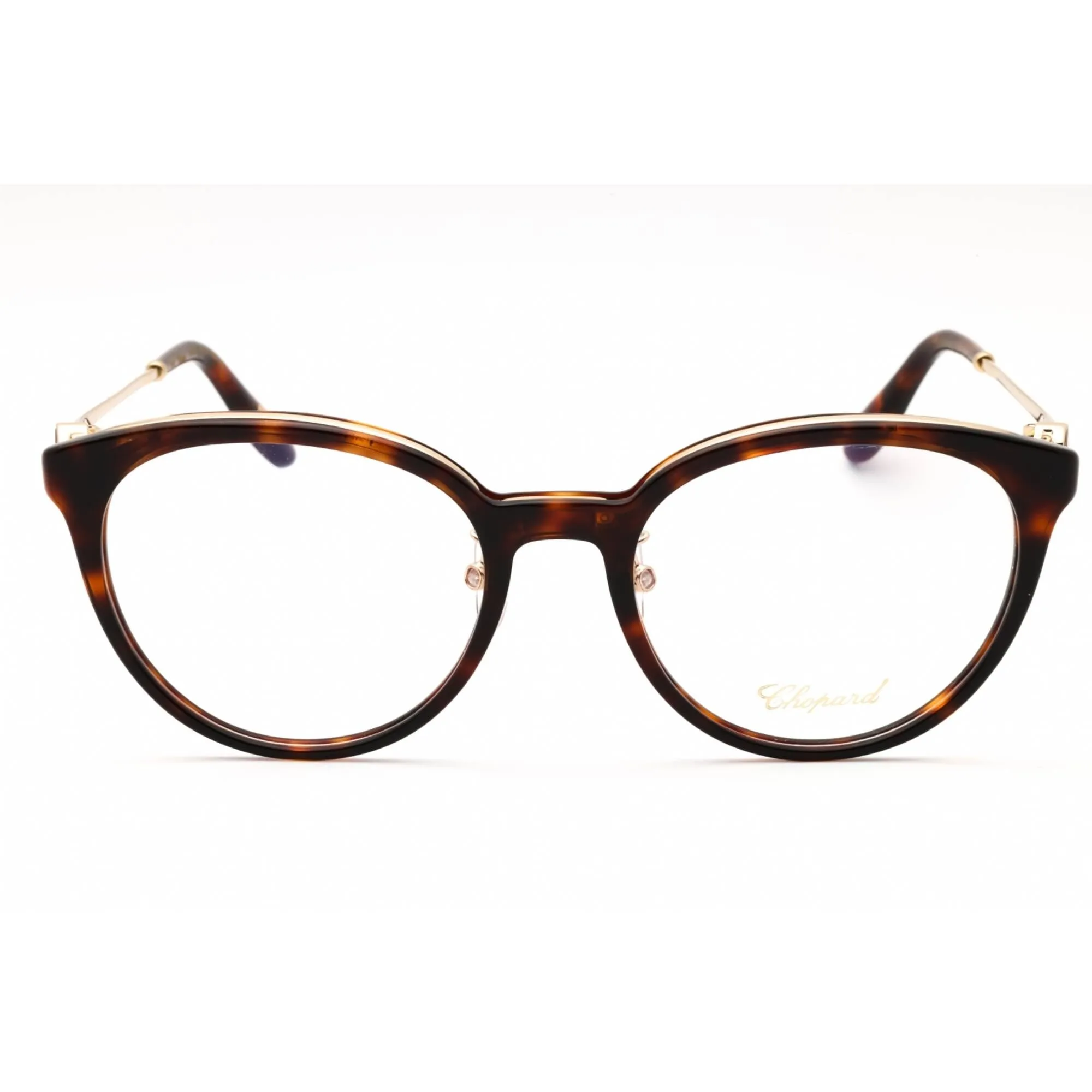 Chopard Women's Eyeglasses - Shiny Havana Plastic Oval Full Rim Frame | VCH331S 0714