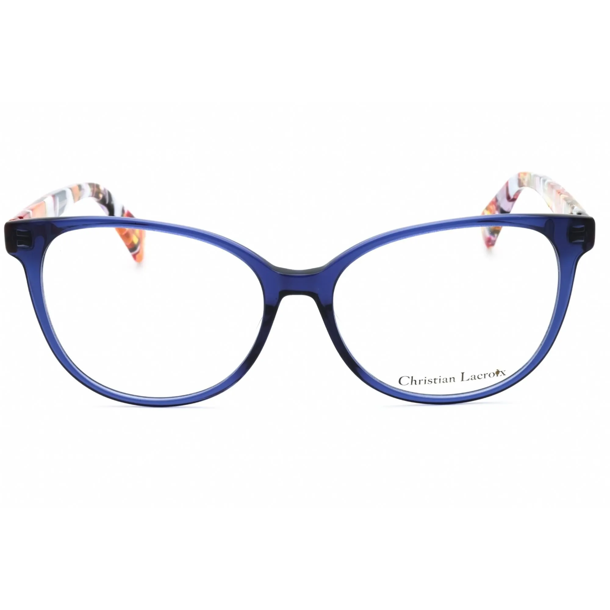 Christian Lacroix Women's Eyeglasses - Blue Cassata Plastic Cat Eye Frame | CL1097 060