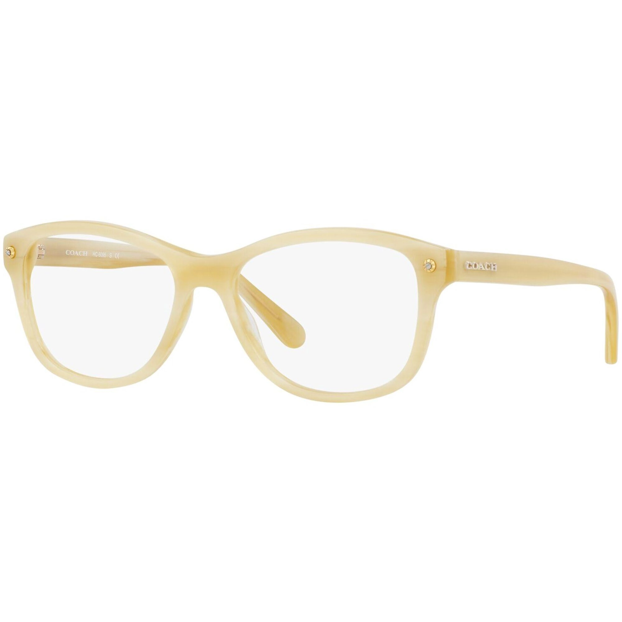 Coach Women's Eyeglasses - Ivory Horn Plastic Square Frame, 54 mm | COACH 0HC6095 5423
