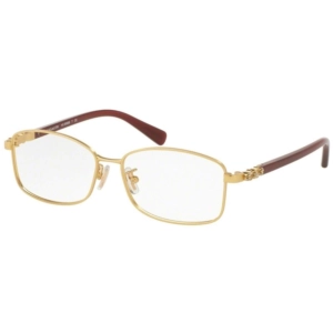 Coach Women's Eyeglasses - Satin Gold Milky Black C Rectangular | COACH 0HC5083B 9277