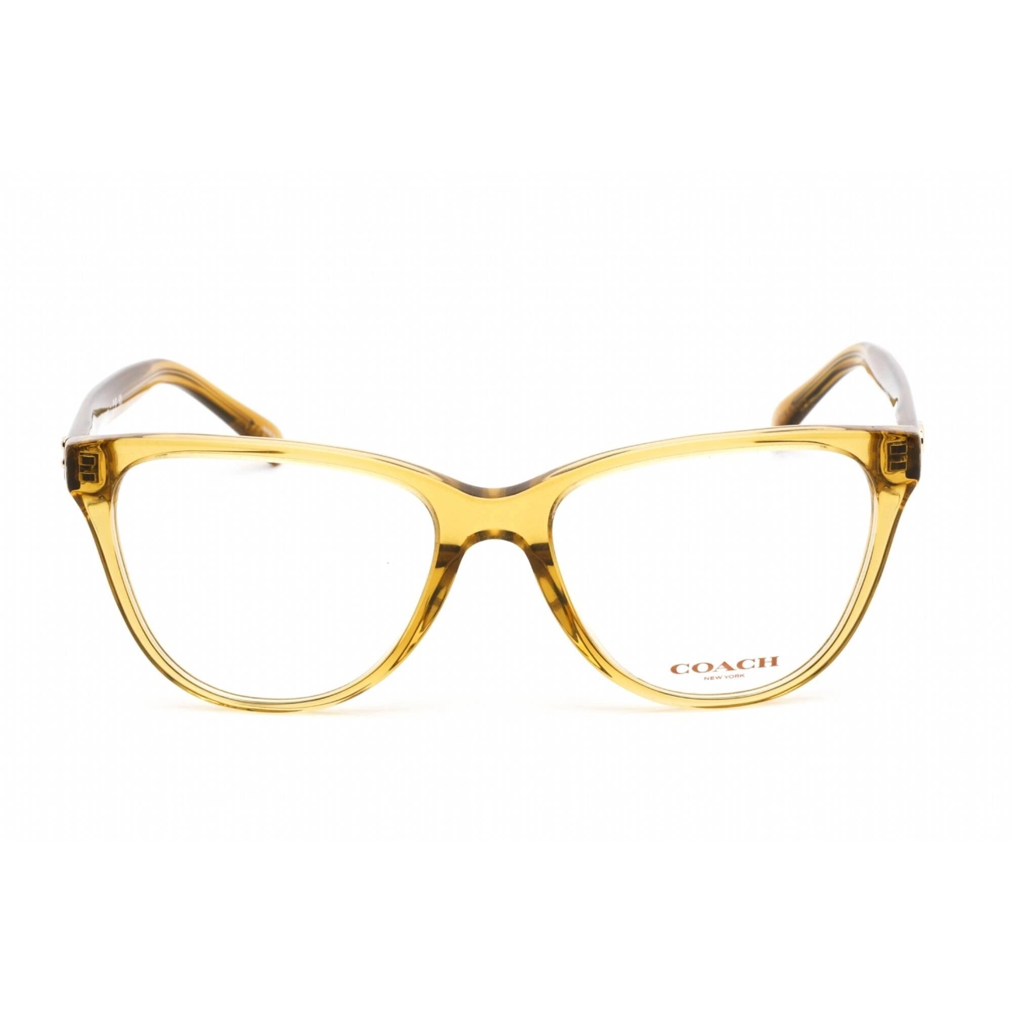 Coach Women's Eyeglasses - Transparent Honey Cat Eye Frame Demo Lens | 6202F 5715