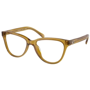 Coach Women's Eyeglasses - Transparent Honey Cat Eye Frame Demo Lens | 6202F 5715