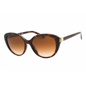 Coach Women's Sunglasses - Dark Havana Plastic Cat Eye Shape Frame | 0HC8348U 512074