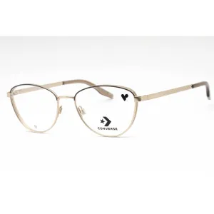 Converse Women's Eyeglasses - Satin Gold/Engine Smoke Metal Cat Eye Frame | CV1014 717