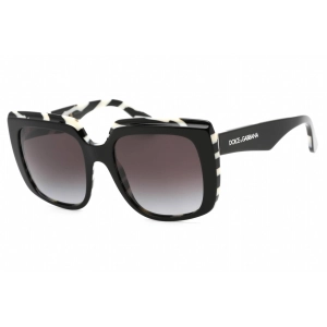 Dolce & Gabbana Women's Sunglasses - Top Black On Zebra Square Frame | 0DG4414 33728G