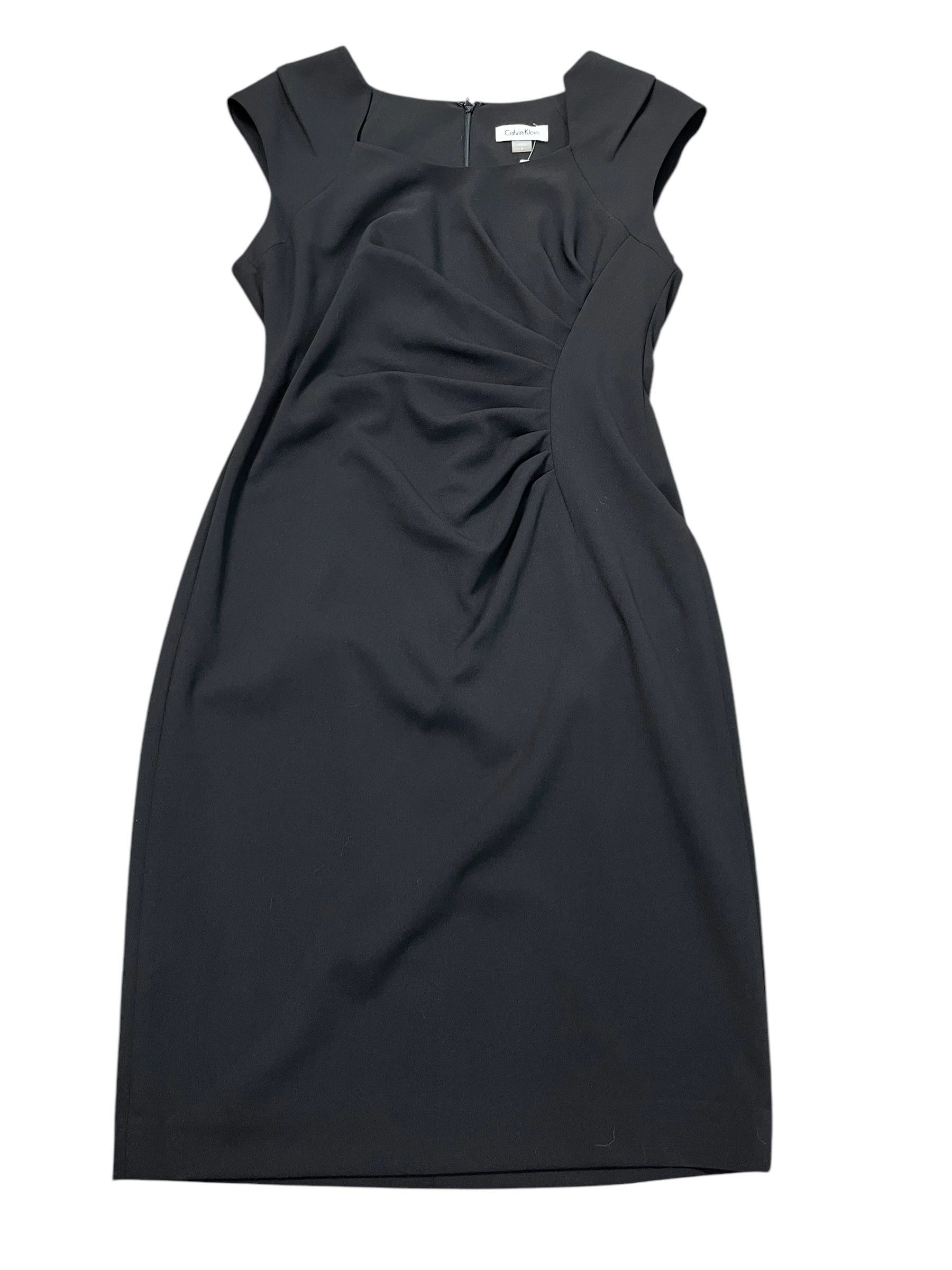 Dress Casual Midi By Calvin Klein In Black, Size:M
