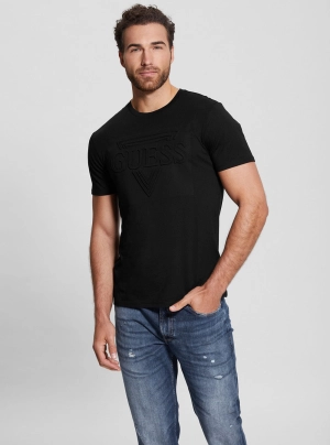 Eco Black Embossed Logo T-Shirt