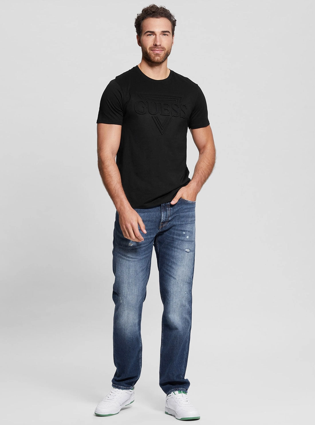 Eco Black Embossed Logo T-Shirt