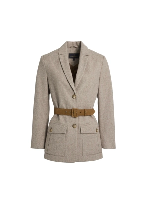 Eloise Jacket - Almond Herringbone
