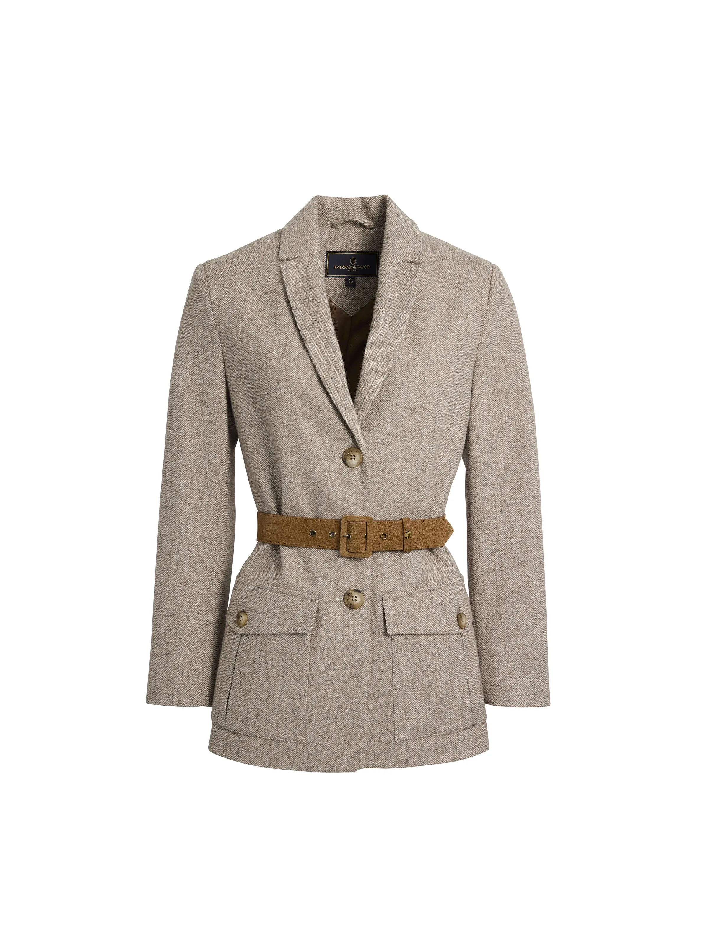 Eloise Jacket - Almond Herringbone