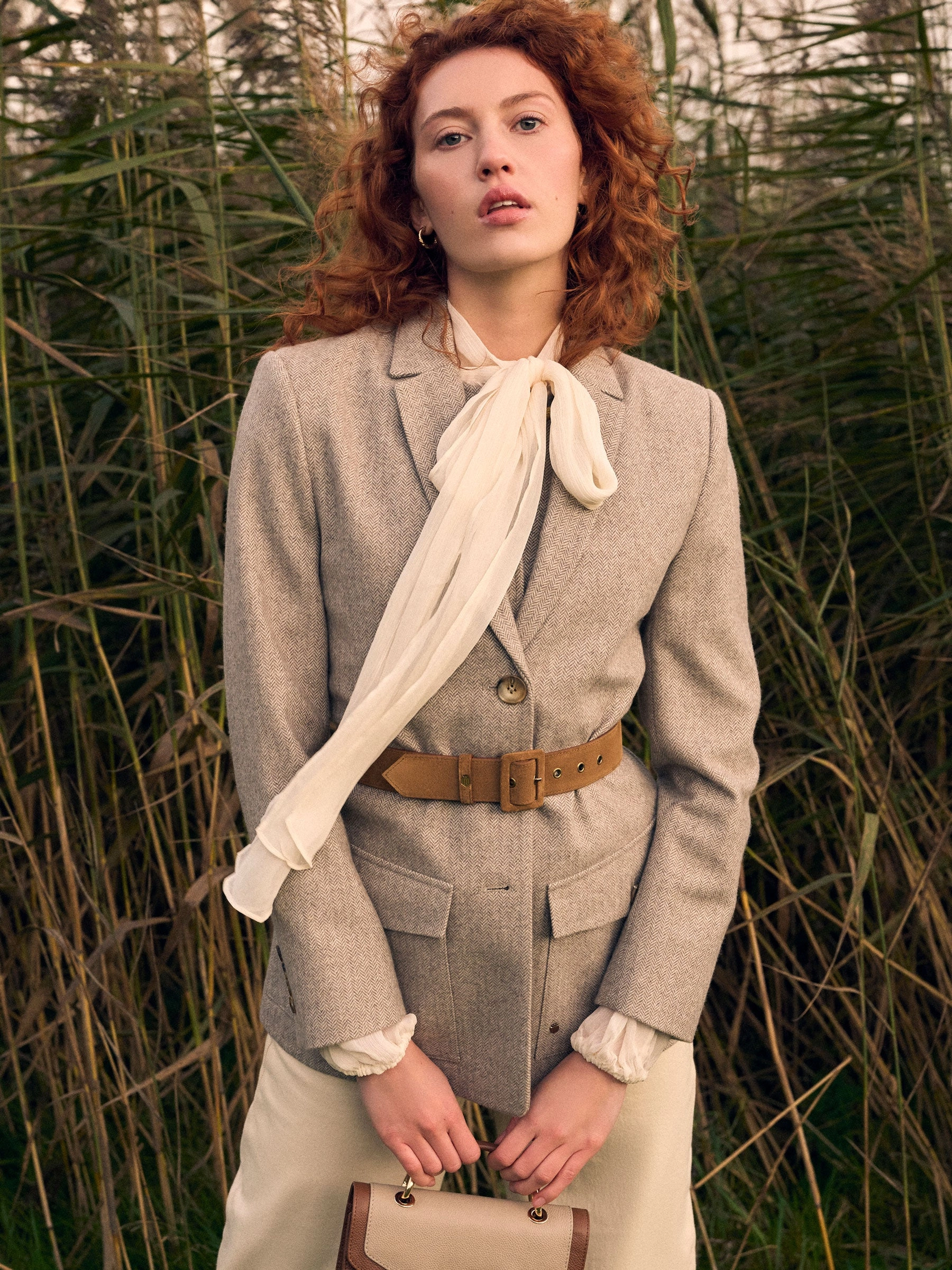 Eloise Jacket - Almond Herringbone