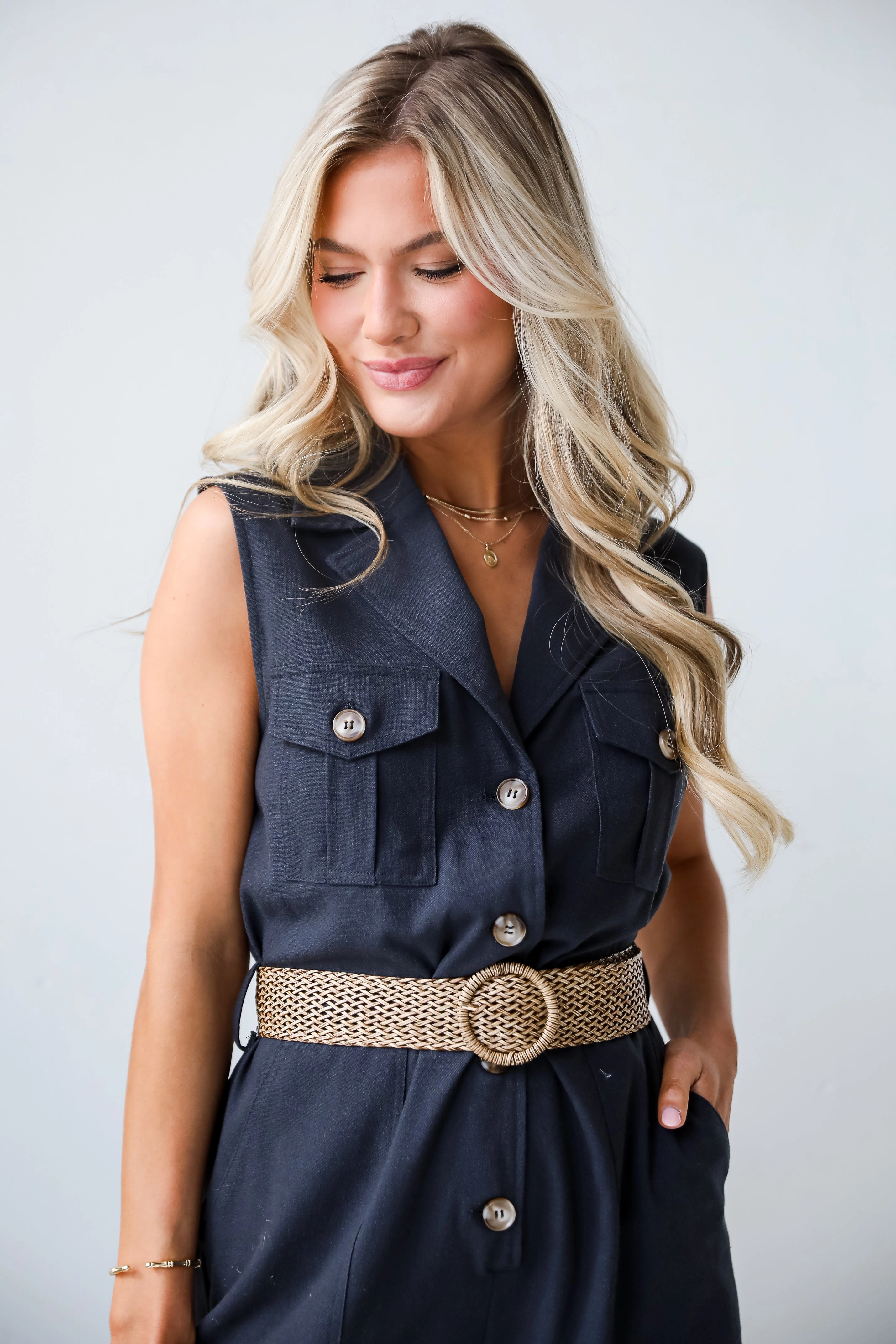 FINAL SALE - Posh Desires Navy Jumpsuit