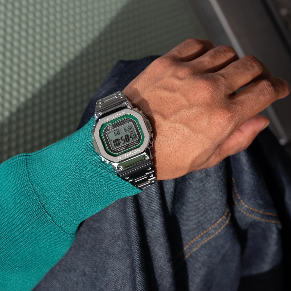 G-Shock Full Metal GMW-B5000 Series Solar Watch - Green and Grey Dial