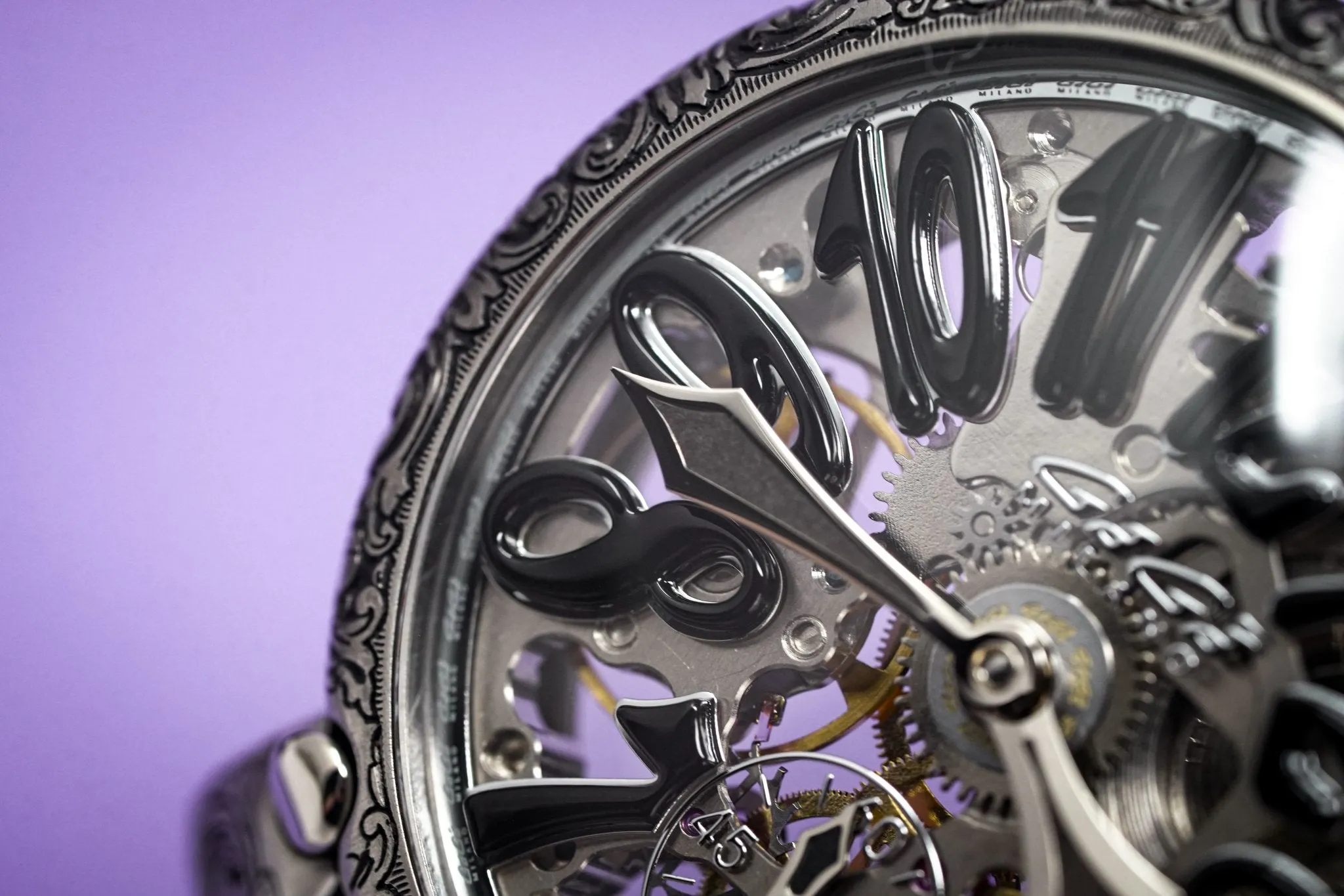 GaGà Milano Mechanical Watch Skullpture Skeleton 48MM