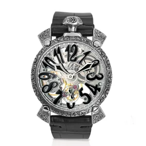GaGà Milano Mechanical Watch Skullpture Skeleton 48MM