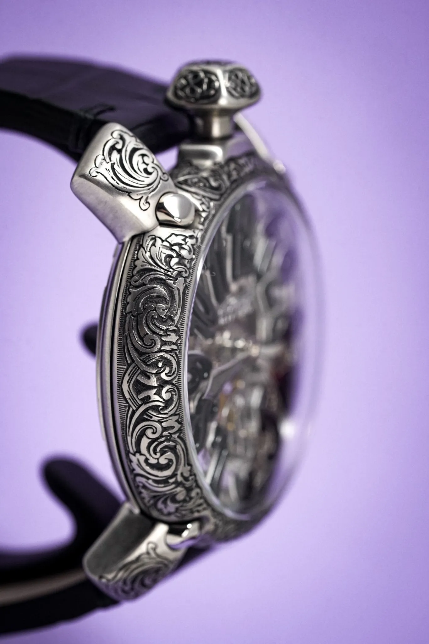 GaGà Milano Mechanical Watch Skullpture Skeleton 48MM
