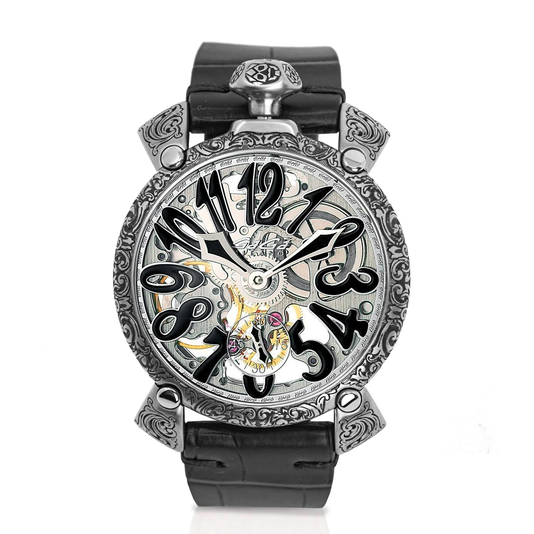 GaGà Milano Mechanical Watch Skullpture Skeleton 48MM