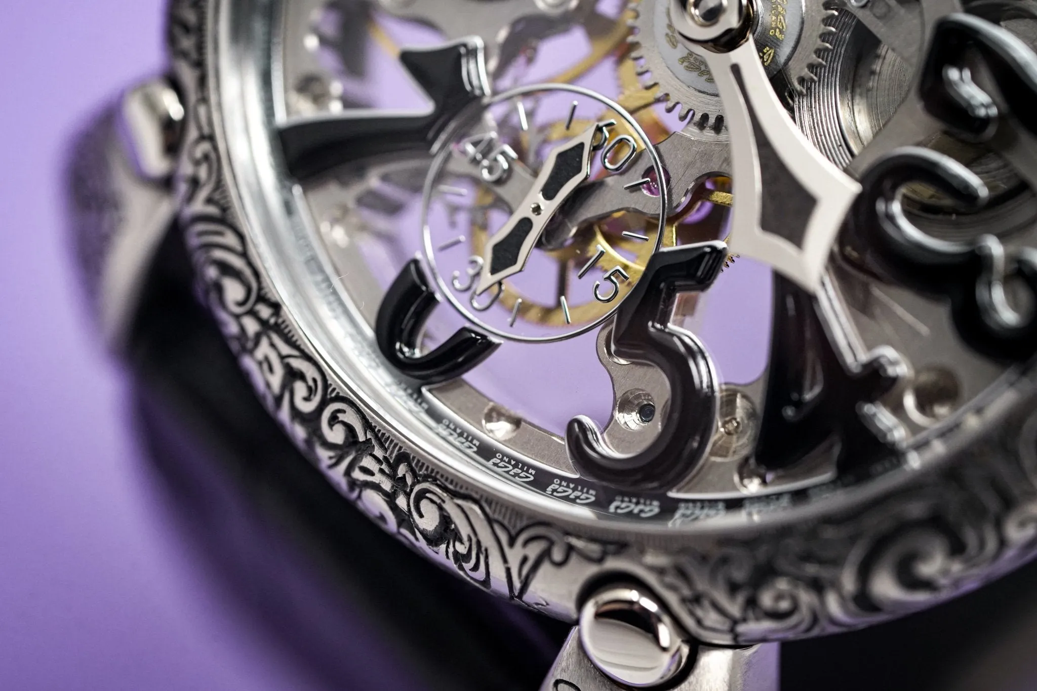 GaGà Milano Mechanical Watch Skullpture Skeleton 48MM