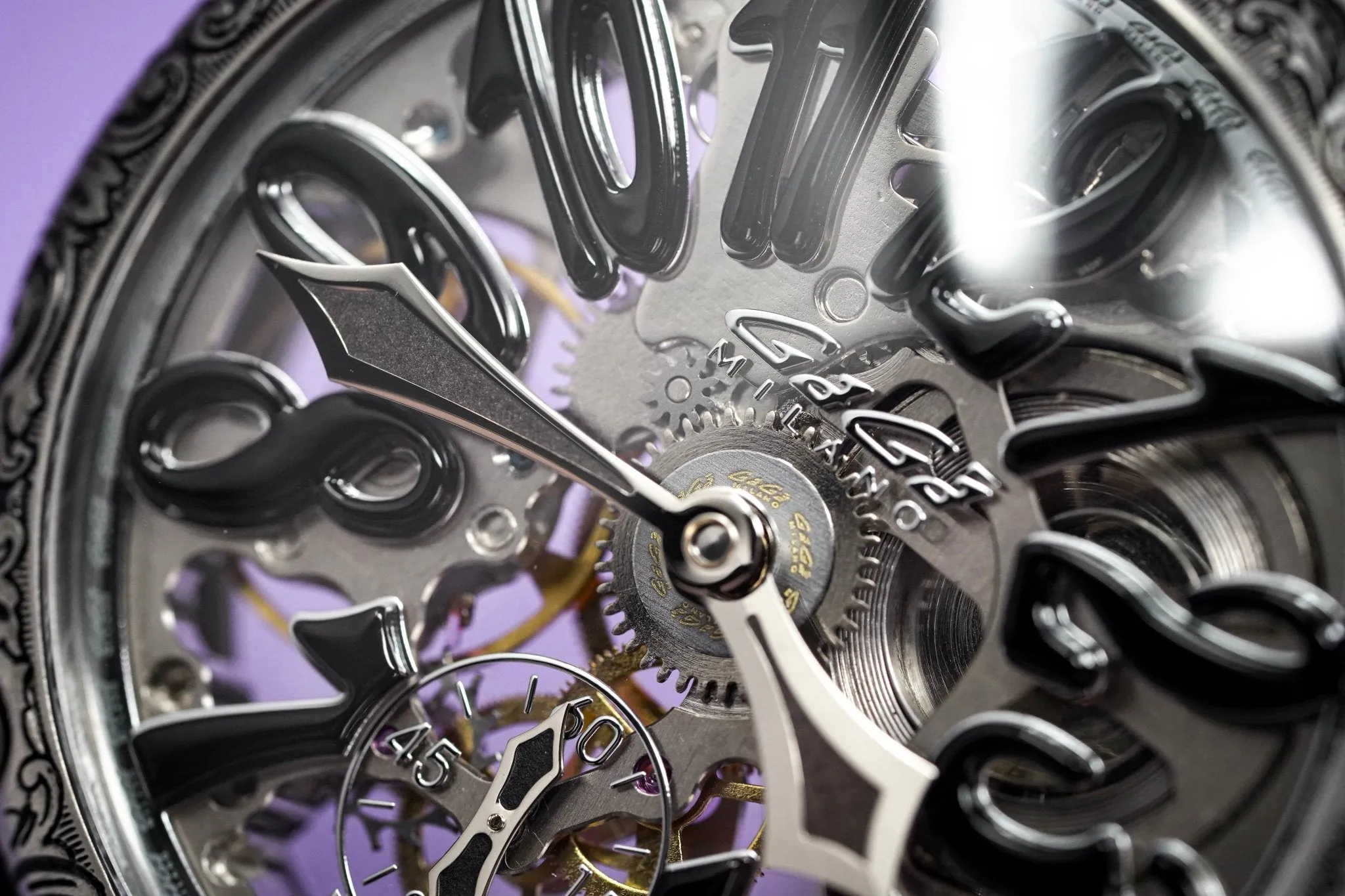 GaGà Milano Mechanical Watch Skullpture Skeleton 48MM
