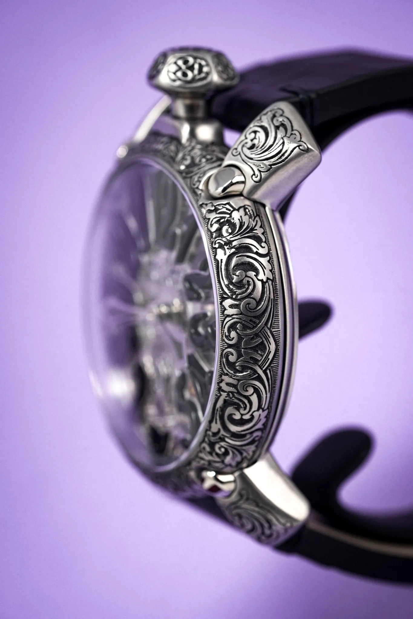 GaGà Milano Mechanical Watch Skullpture Skeleton 48MM