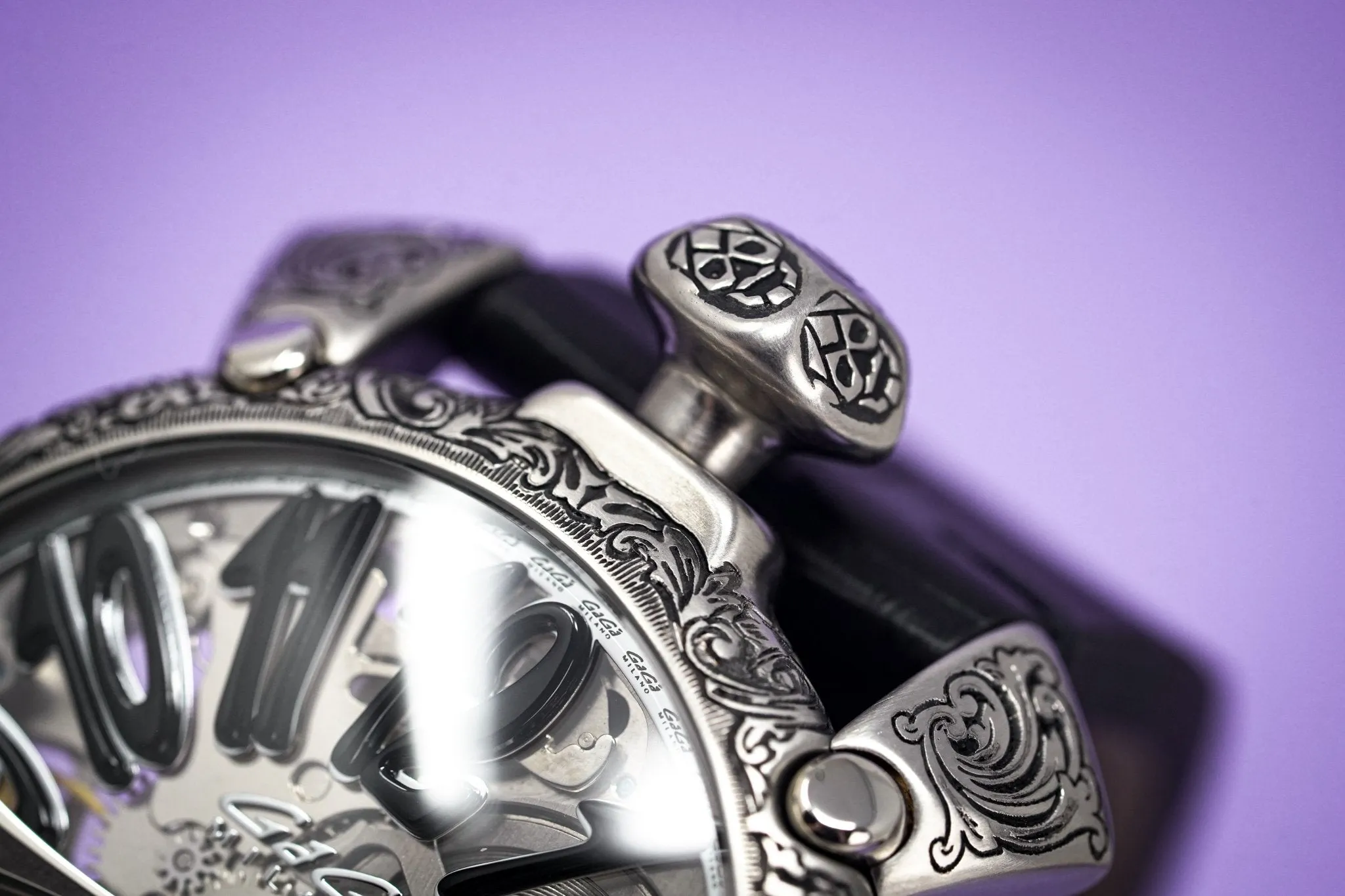 GaGà Milano Mechanical Watch Skullpture Skeleton 48MM
