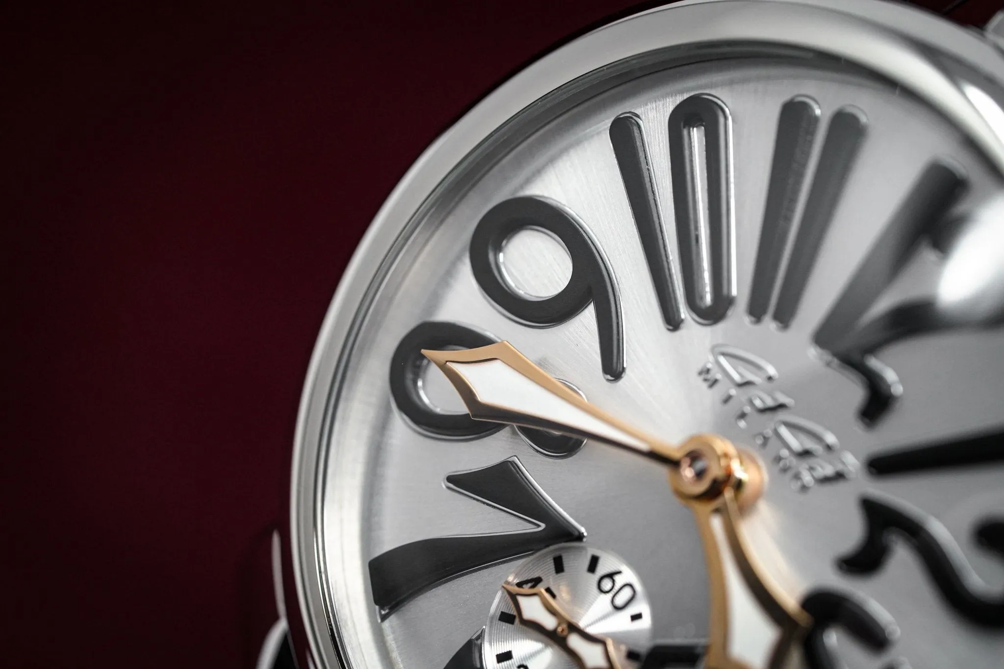 GaGà Milano Watch Hand Winding Manuale 48MM Silver Rose Gold 5010.07