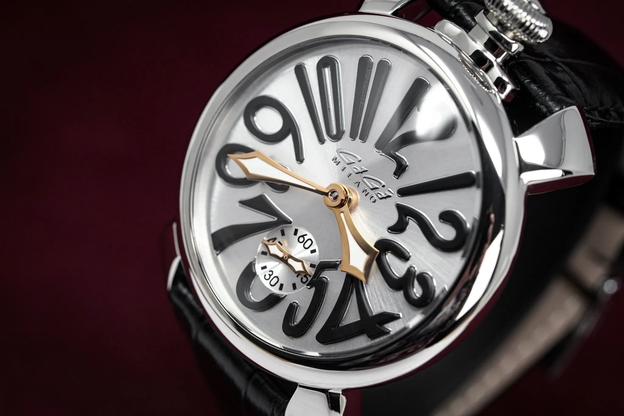 GaGà Milano Watch Hand Winding Manuale 48MM Silver Rose Gold 5010.07