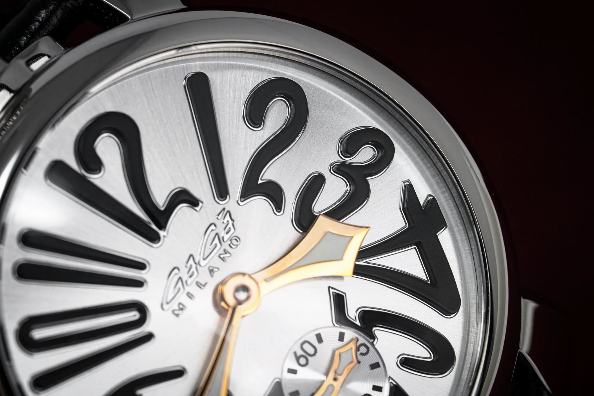 GaGà Milano Watch Hand Winding Manuale 48MM Silver Rose Gold 5010.07