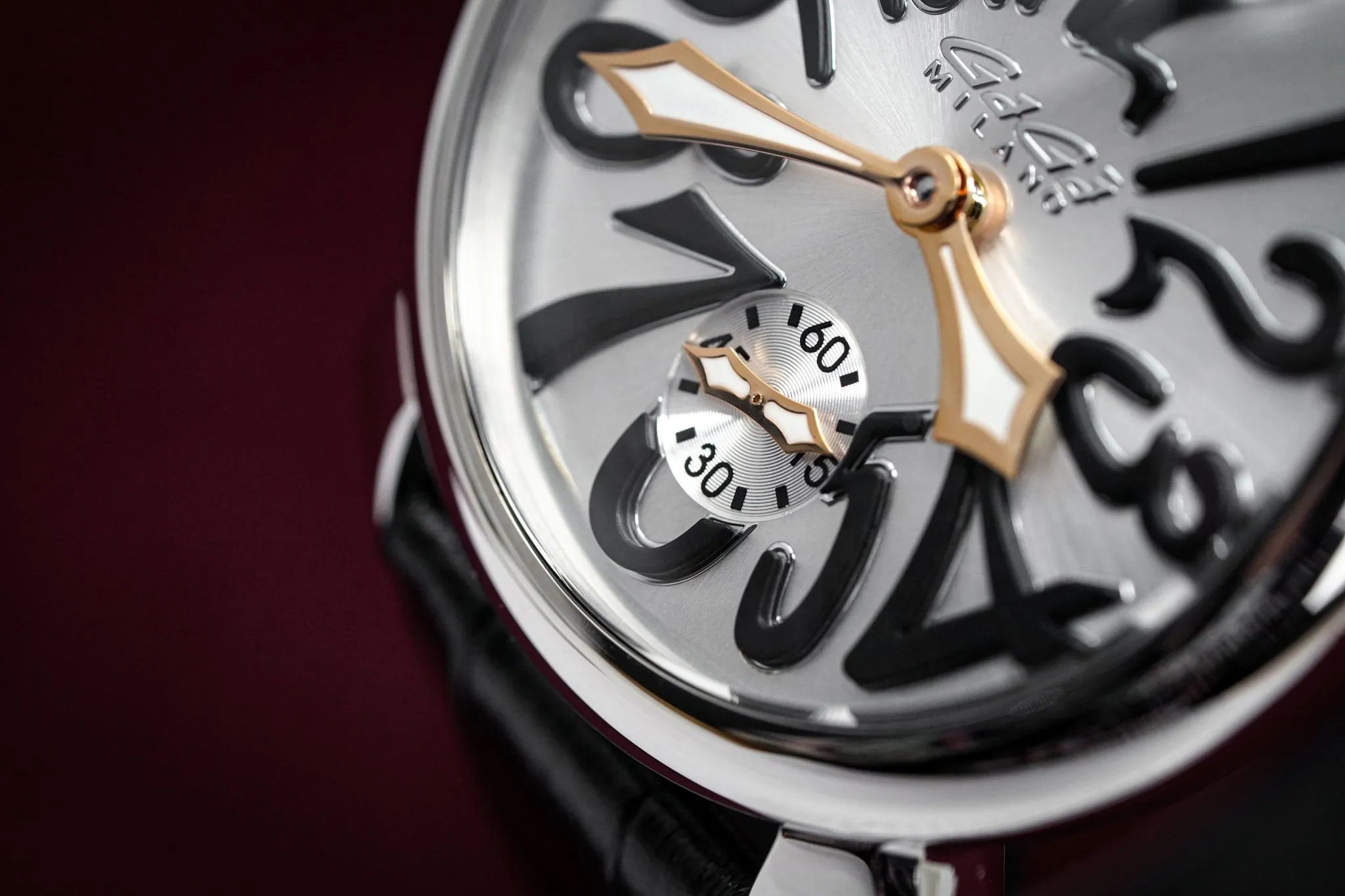 GaGà Milano Watch Hand Winding Manuale 48MM Silver Rose Gold 5010.07