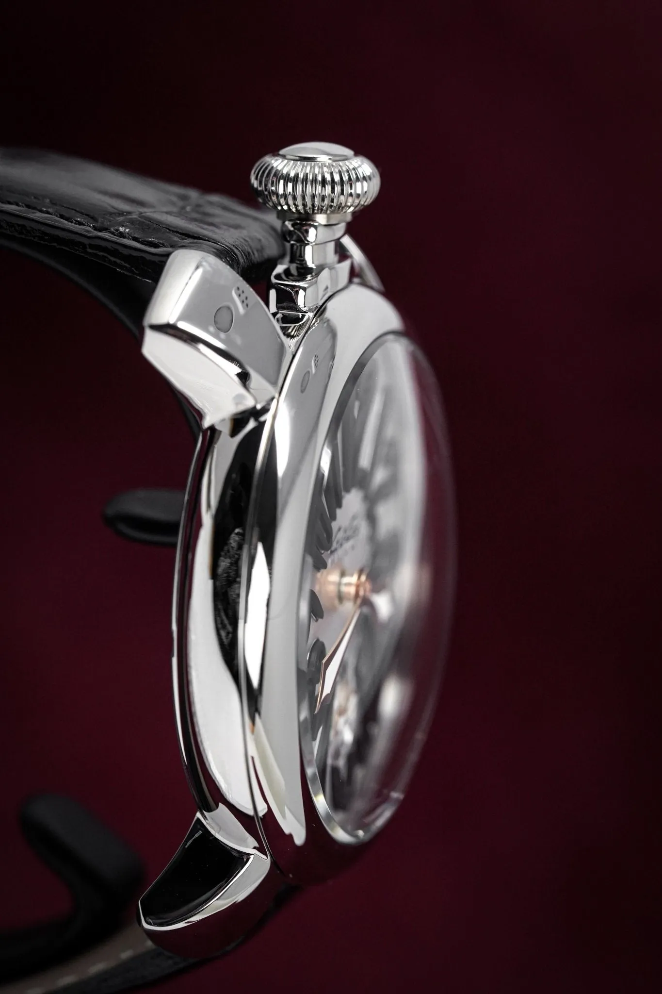 GaGà Milano Watch Hand Winding Manuale 48MM Silver Rose Gold 5010.07