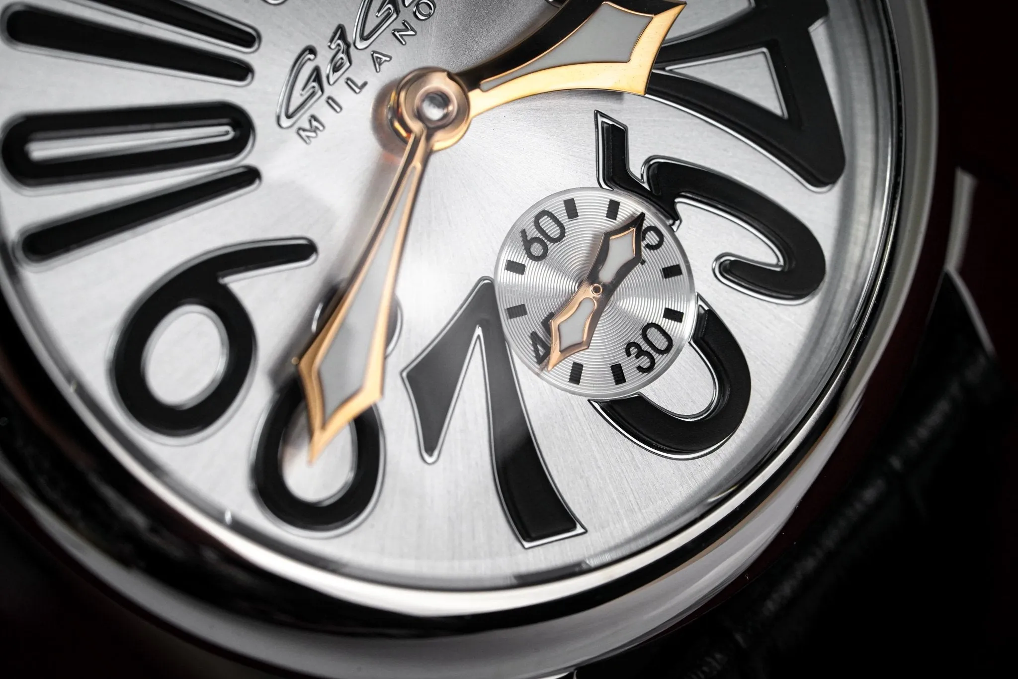 GaGà Milano Watch Hand Winding Manuale 48MM Silver Rose Gold 5010.07