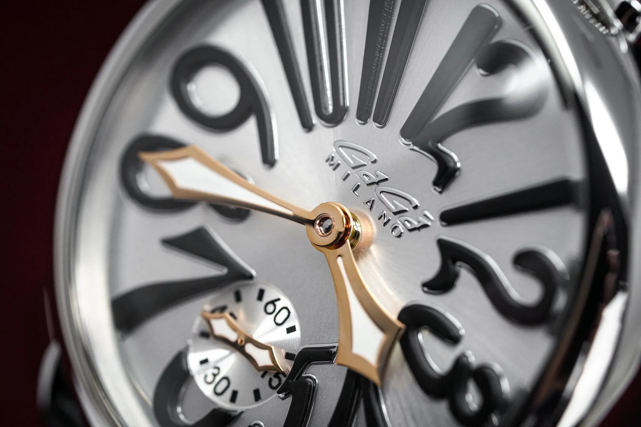 GaGà Milano Watch Hand Winding Manuale 48MM Silver Rose Gold 5010.07