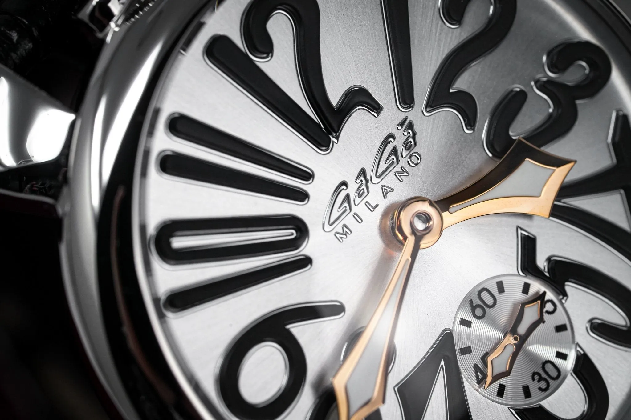 GaGà Milano Watch Hand Winding Manuale 48MM Silver Rose Gold 5010.07