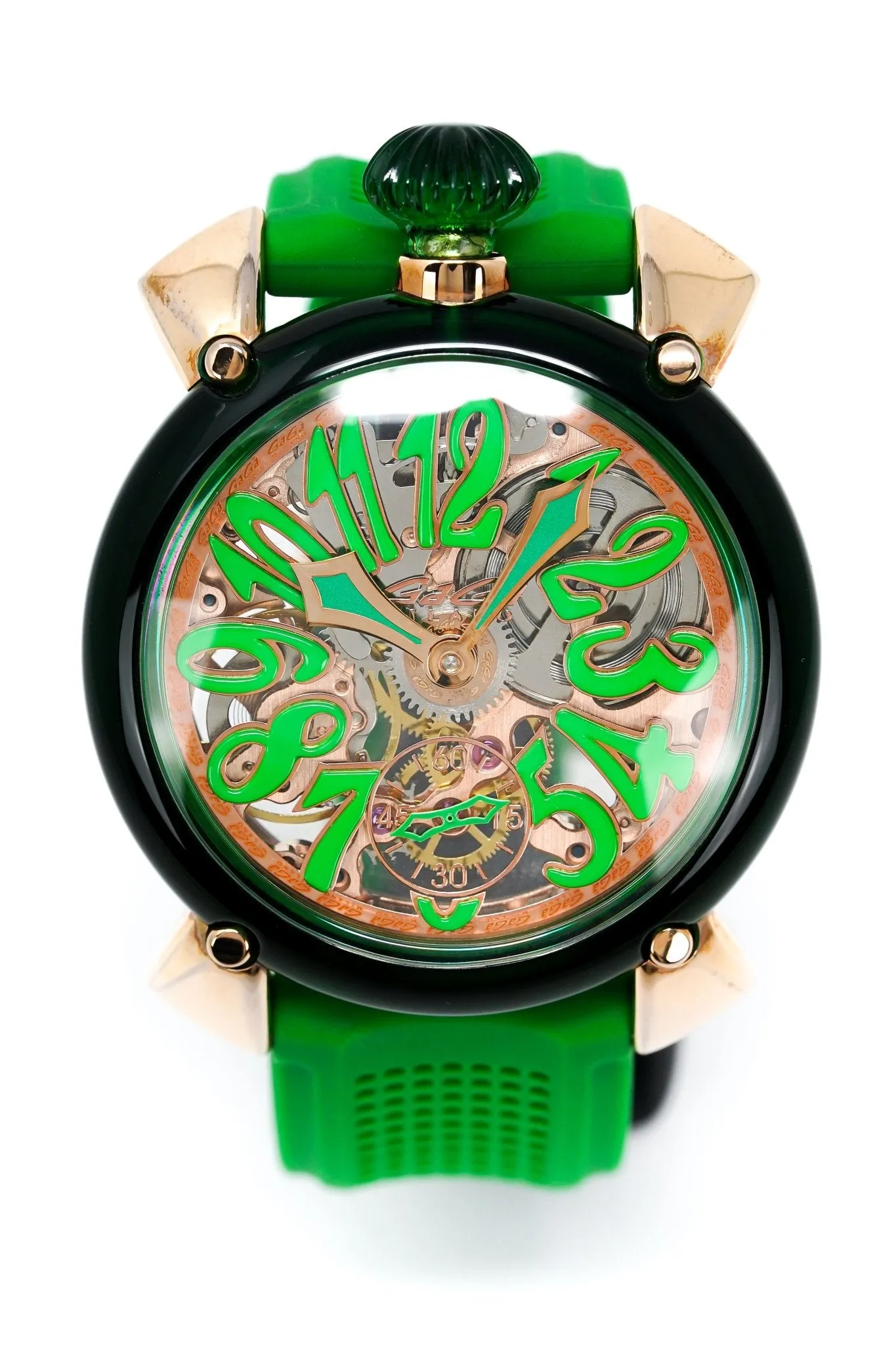 Gagà Milano Watch Manuale 48mm Crystal Green 6091.01