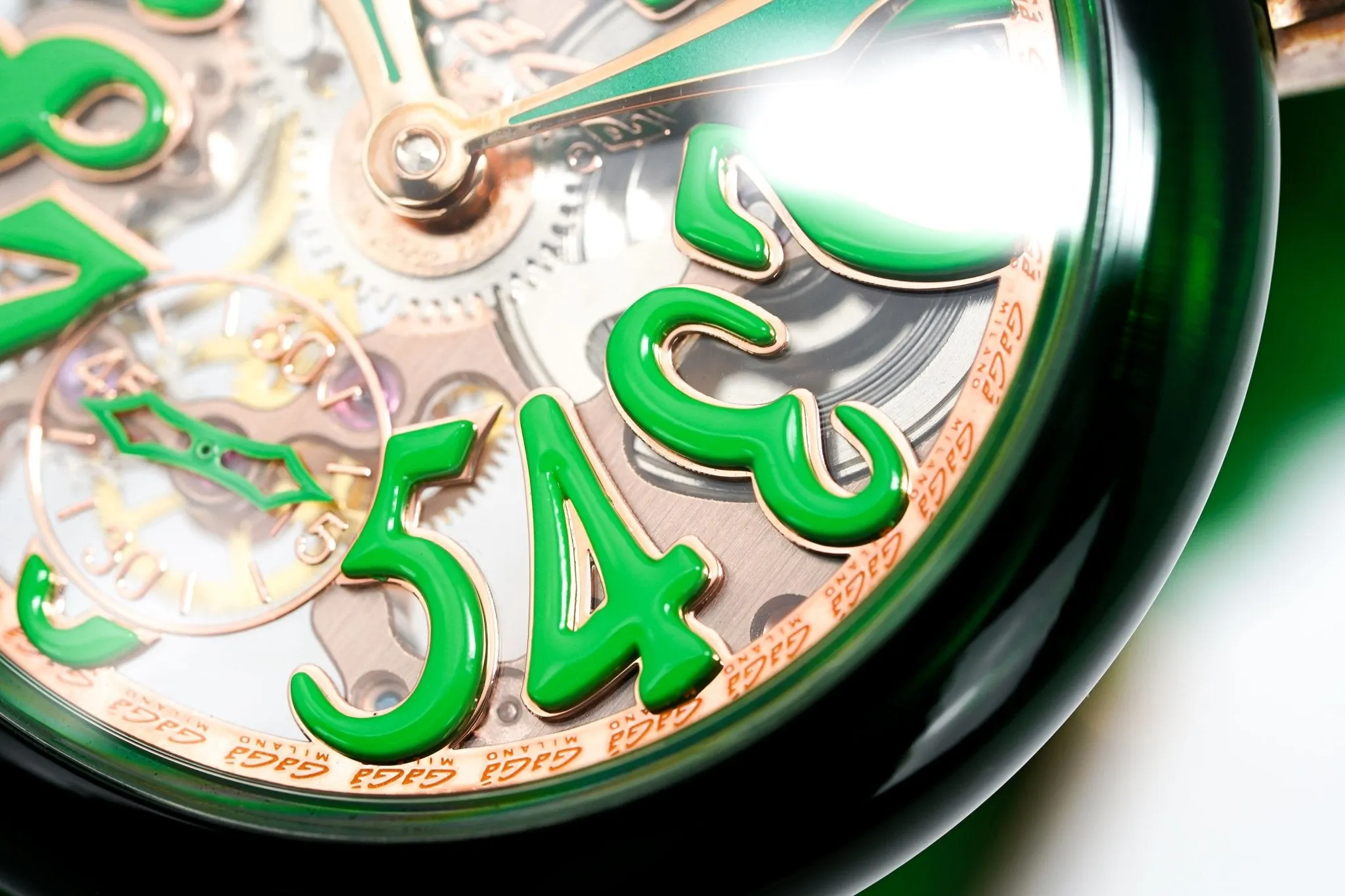 Gagà Milano Watch Manuale 48mm Crystal Green 6091.01