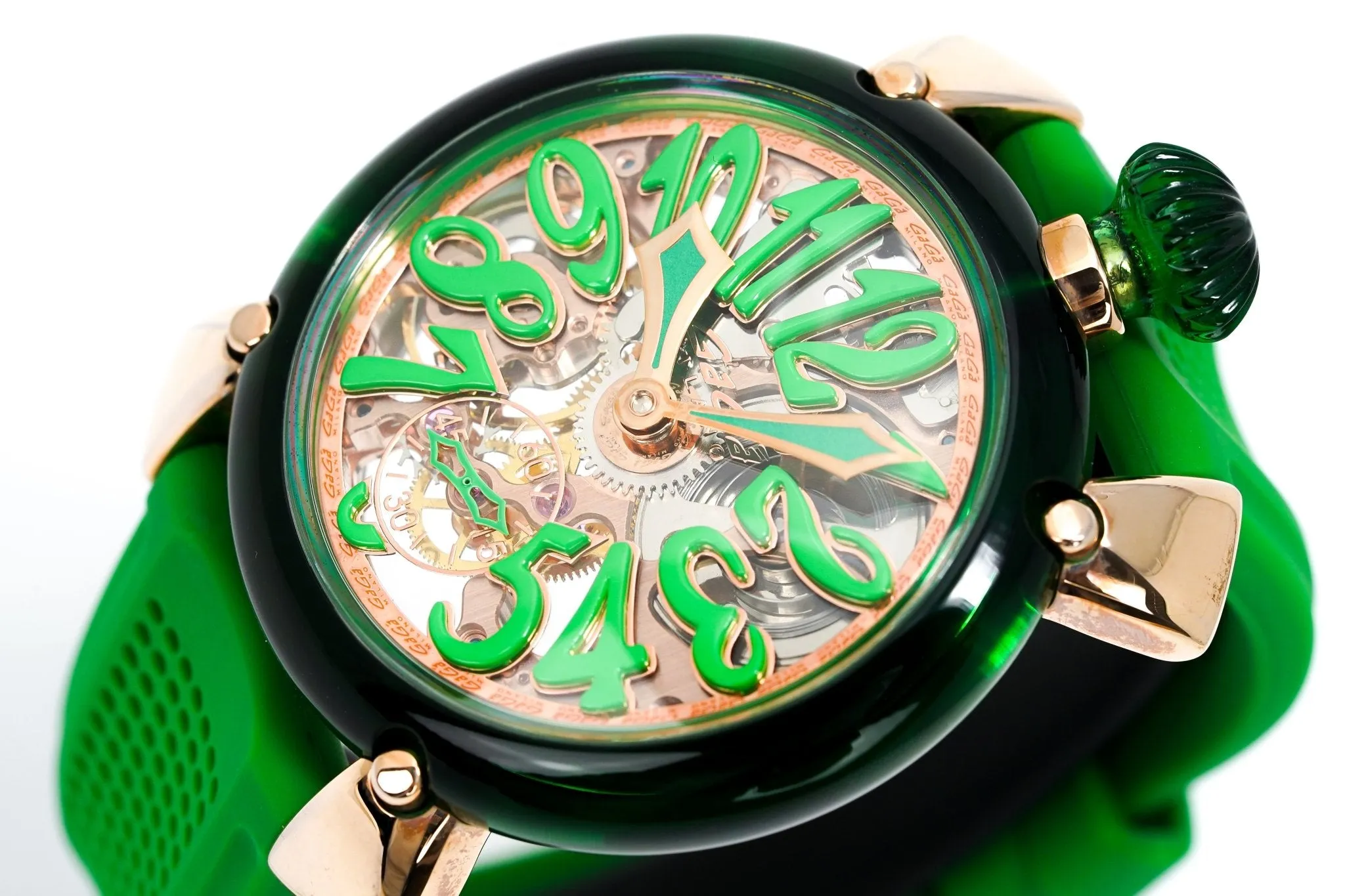 Gagà Milano Watch Manuale 48mm Crystal Green 6091.01