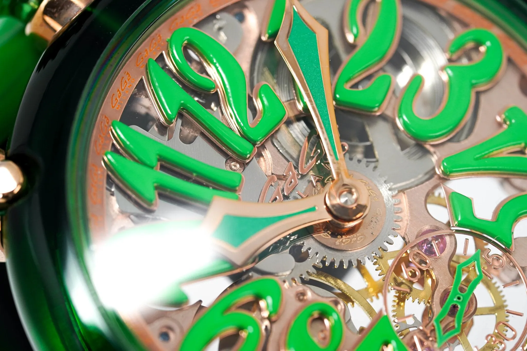 Gagà Milano Watch Manuale 48mm Crystal Green 6091.01