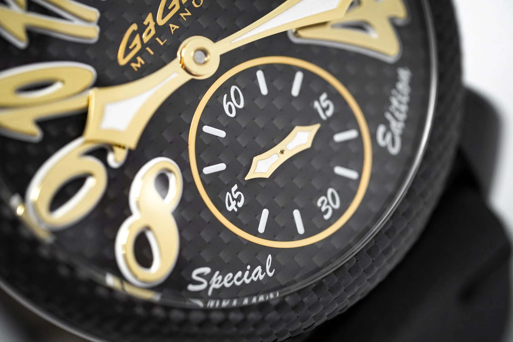 Gagà Milano Watch Manuale 48mm Special Edition Gold Carbon